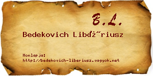 Bedekovich Libériusz névjegykártya